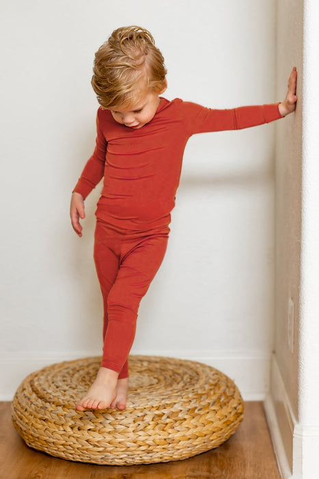 Free Birdees Rust Long Sleeve Pajama Set (6M-7Y)