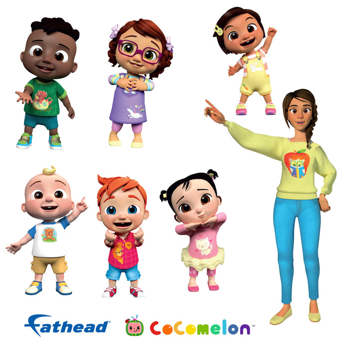 Fathead JJ & Teacher & Friends Collection - Officially Licensed CoComelon Removable Adhesive Decal