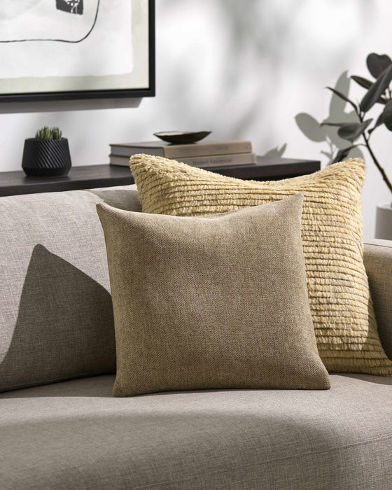 Hauteloom Reijo Tan Linen Look Accent Pillow