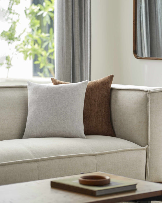 Hauteloom Reijo Neutral Linen Look Accent Pillow