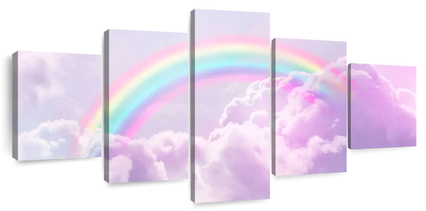 ElephantStock Rainbow On Clouds Wall Art