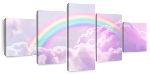 ElephantStock Rainbow On Clouds Wall Art