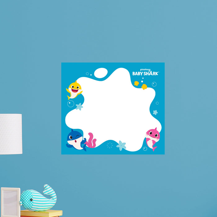 Fathead Baby Shark: Family First Dry Erase - Officially Licensed Nickelodeon Removable Adhesive Decal