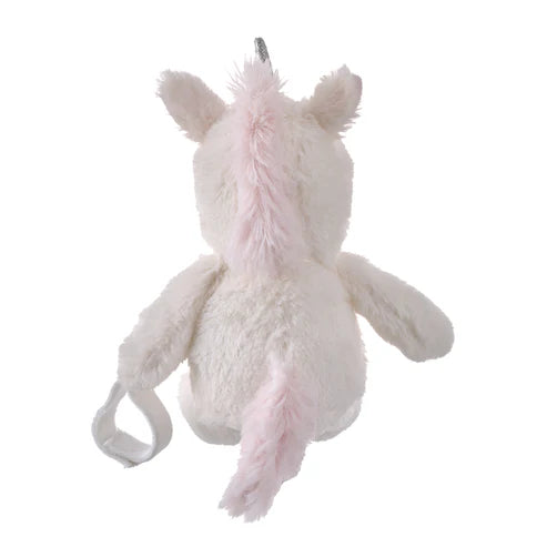 Little Love by NoJo Unicorn Shaped White and Pink Plush Pacifier Buddy