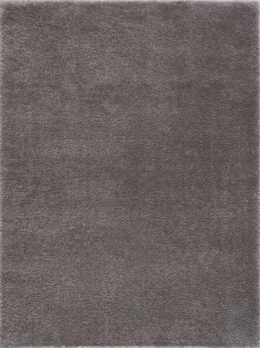 Hauteloom Heavenly Solid Gray Plush Rug