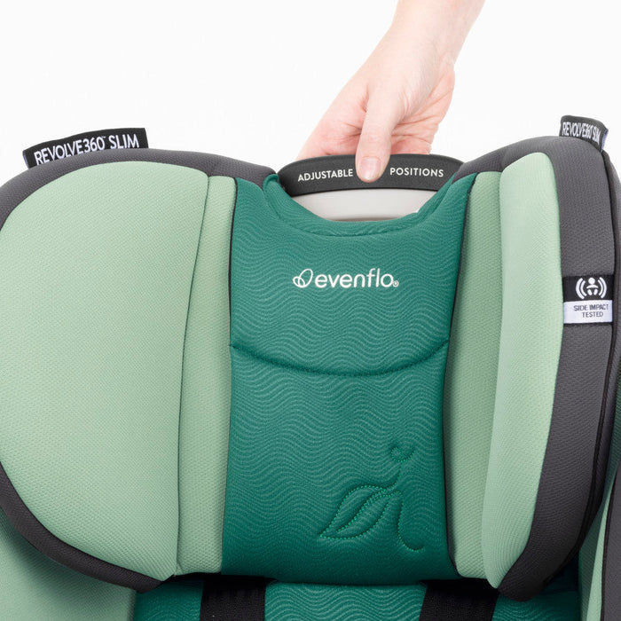 Evenflo® Revolve360 Slim 2-in-1 Rotational Car Seat with Green & Gentle Fabric