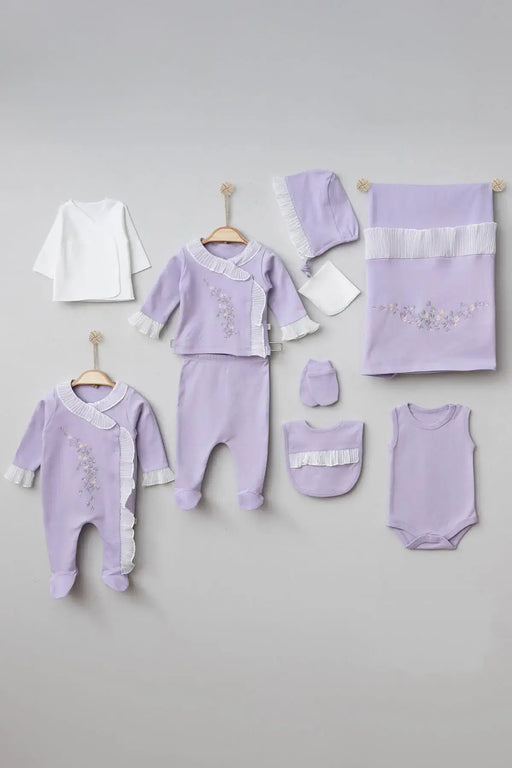 THA Dressing Sandra Lilac Newborn Coming Home Set