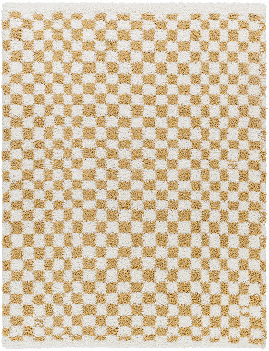 Hauteloom Kieu Yellow & White Checkered Area Rug