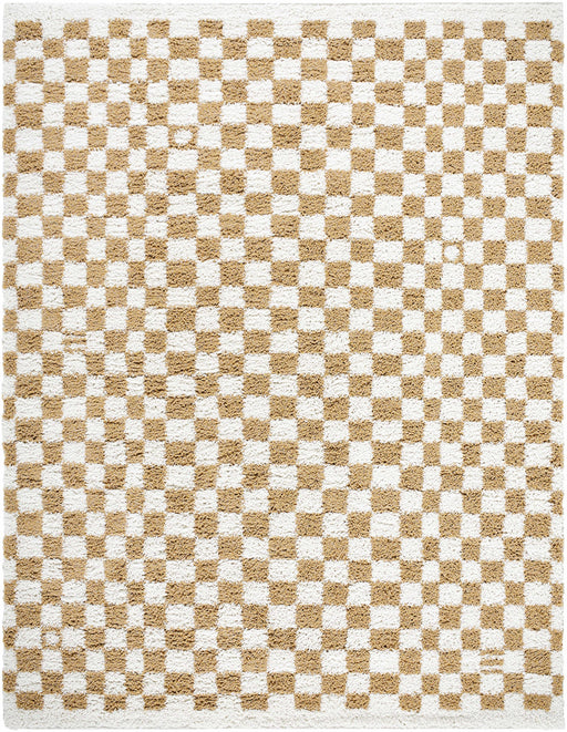 Hauteloom Kieu Yellow & White Checkered Area Rug