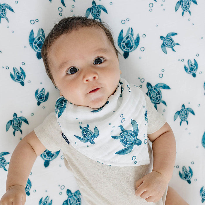 Bebe Au Lait® Sea Turtles Oh So Soft Muslin Blend Bandana Bib