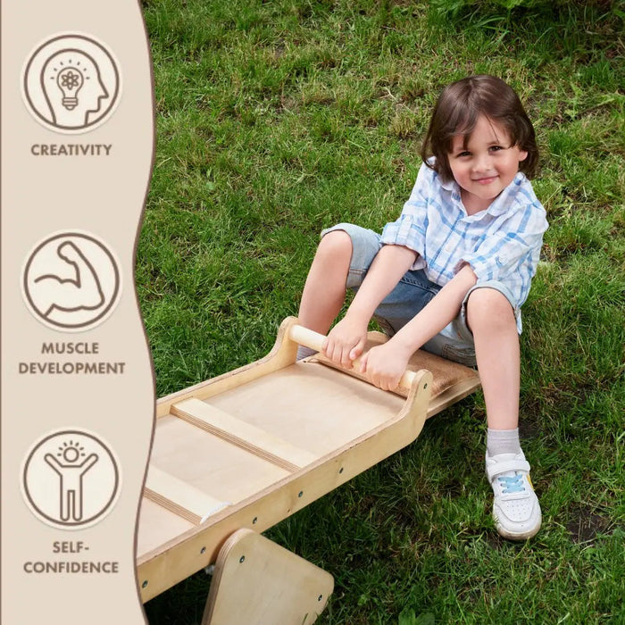 Goodevas Wooden Seesaw for Toddlers