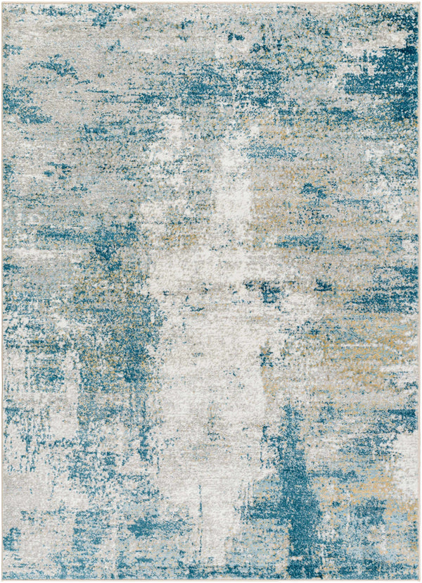 Hauteloom Duval Blue Abstract Area Rug