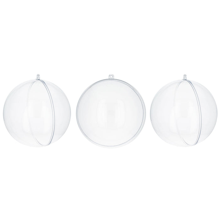 BestPysanky Set of 3 Clear Plastic Ball Ornaments 2.7 Inches (69 mm)