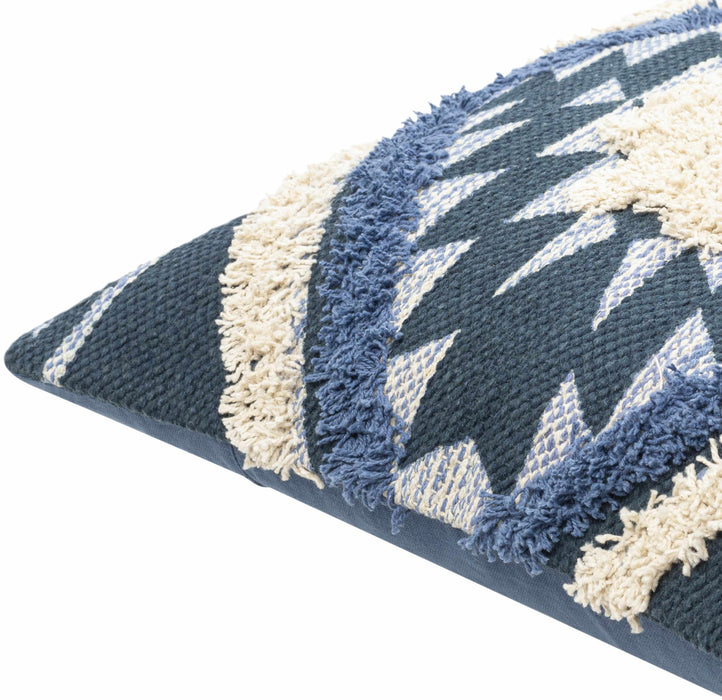 Hauteloom Shepardsville Navy Kilim Geometric Throw Pillow