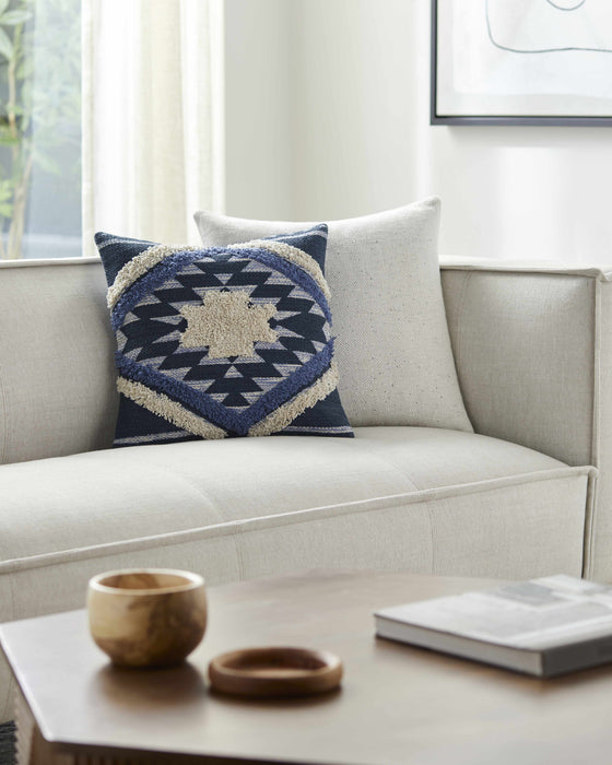 Hauteloom Shepardsville Navy Kilim Geometric Throw Pillow