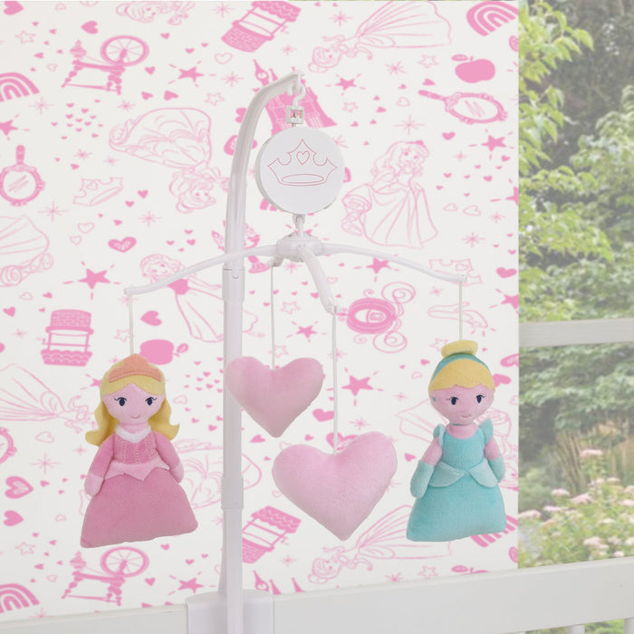 Disney Princess - Dare to Dream Pink Hearts Musical Mobile