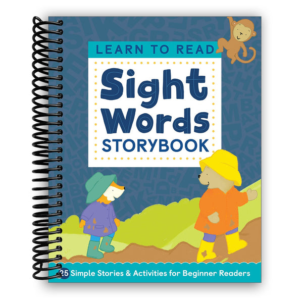 Lay it Flat Learn to Read: Sight Words Storybook: 25 Simple Stories & Activities for Beginner Readers (Spiral Bound)