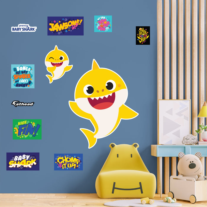 Fathead Baby Shark: Baby Shark RealBig - Officially Licensed Nickelodeon Removable Adhesive Decal