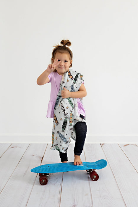 Ellie Sue Skater Kid Muslin Blanket