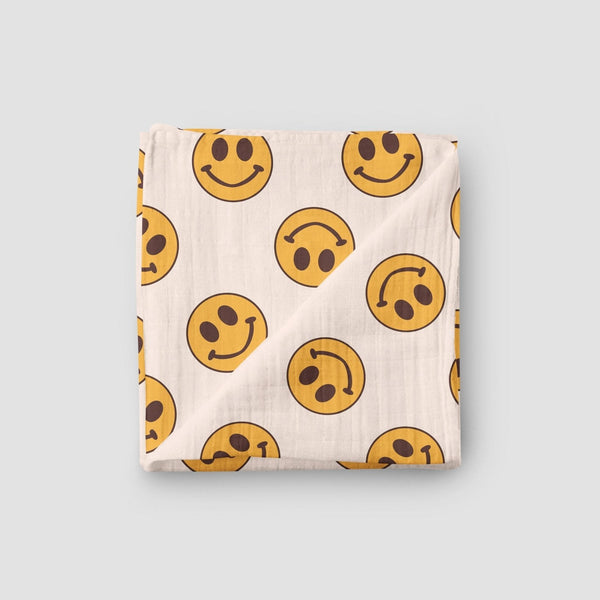 Ellie Sue Smiles Muslin Blanket