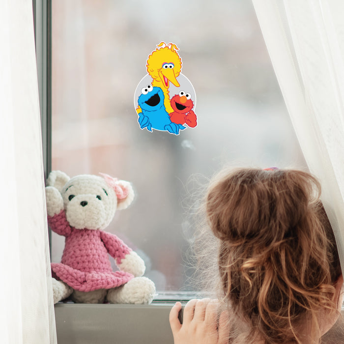 Fathead Group 1 Window Cling - Officially Licensed Sesame Street Removable Window Static Decal
