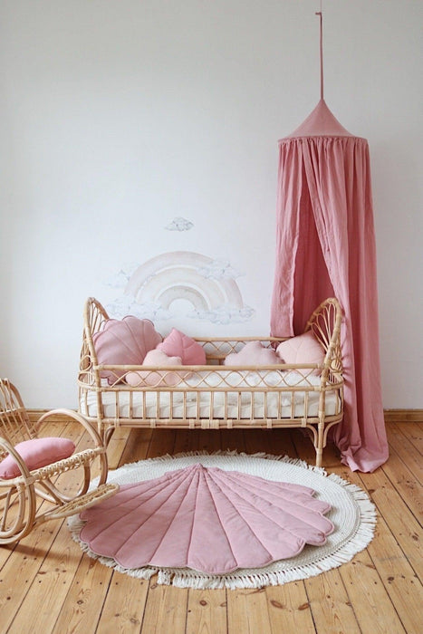Moi Mili Large Velvet “Soft Pink” Shell Pillow