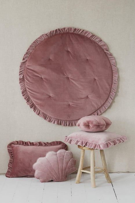 Moi Mili Soft Velvet “Dirty Pink” Mat with Frill