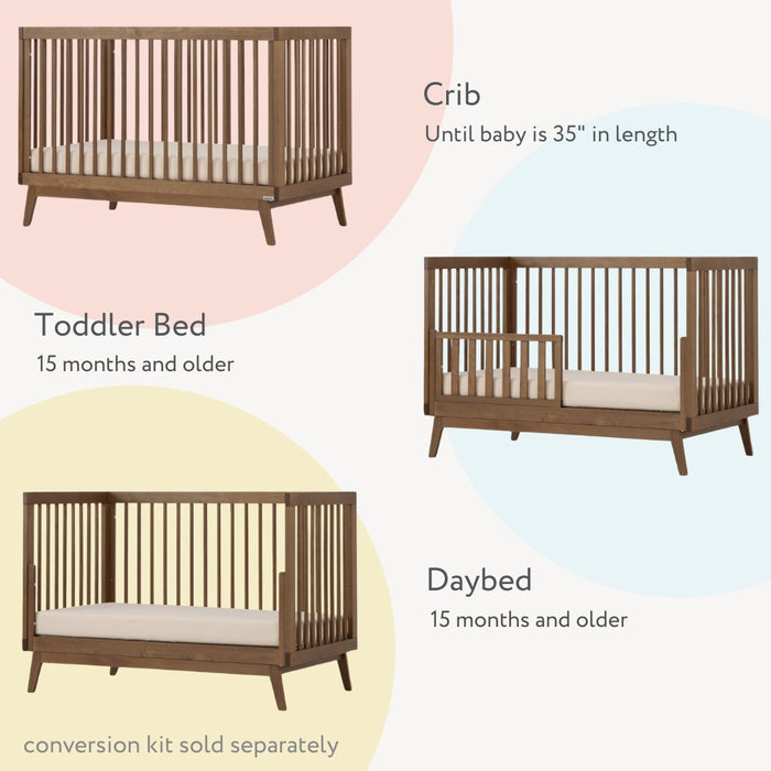 dadada Soho 3-in-1 Convertible Crib Walnut