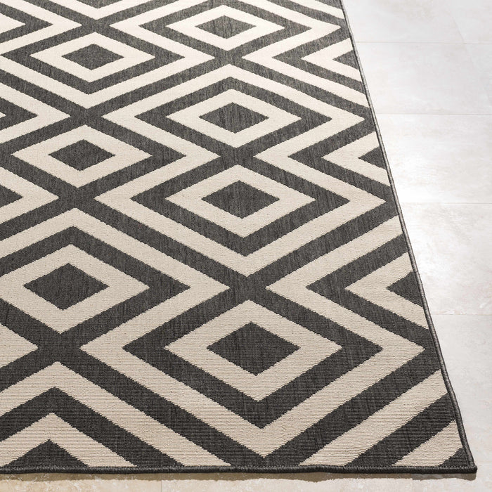 Hauteloom Spilsby Black Trellis Outdoor Rug