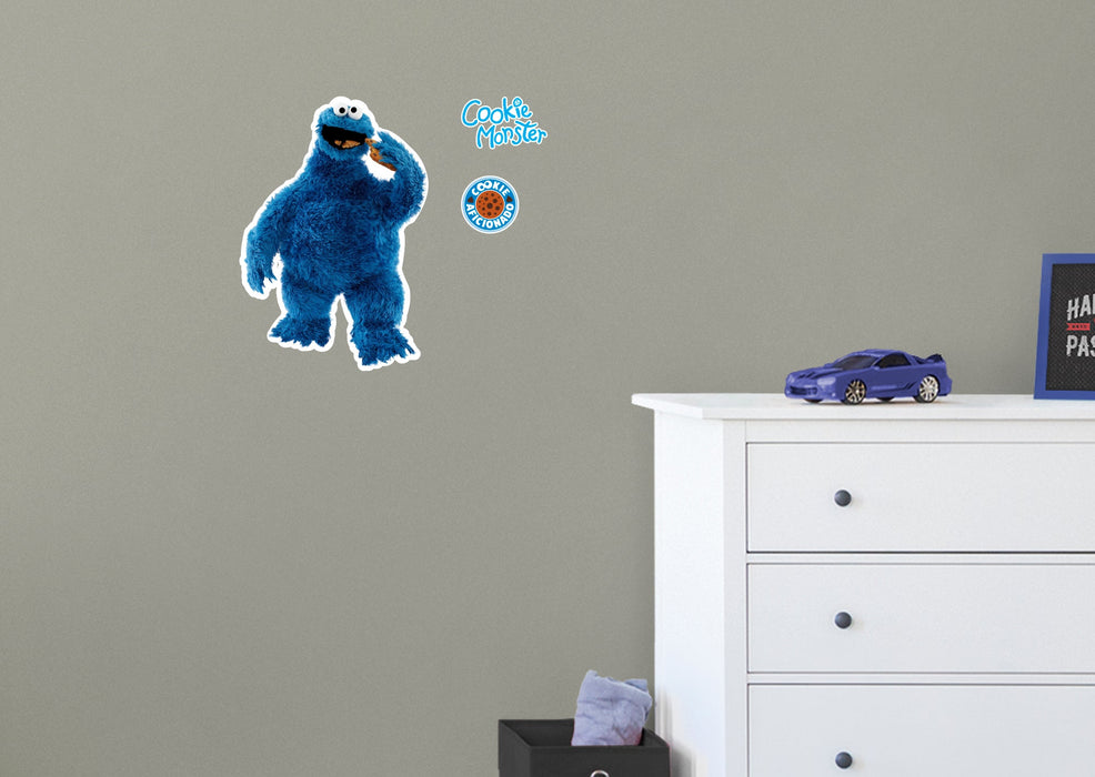 Fathead Cookie Monster RealBig - Officially Licensed Sesame Street Removable Adhesive Decal