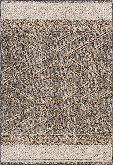 Hauteloom Beige Charcoal Areli Area Rug