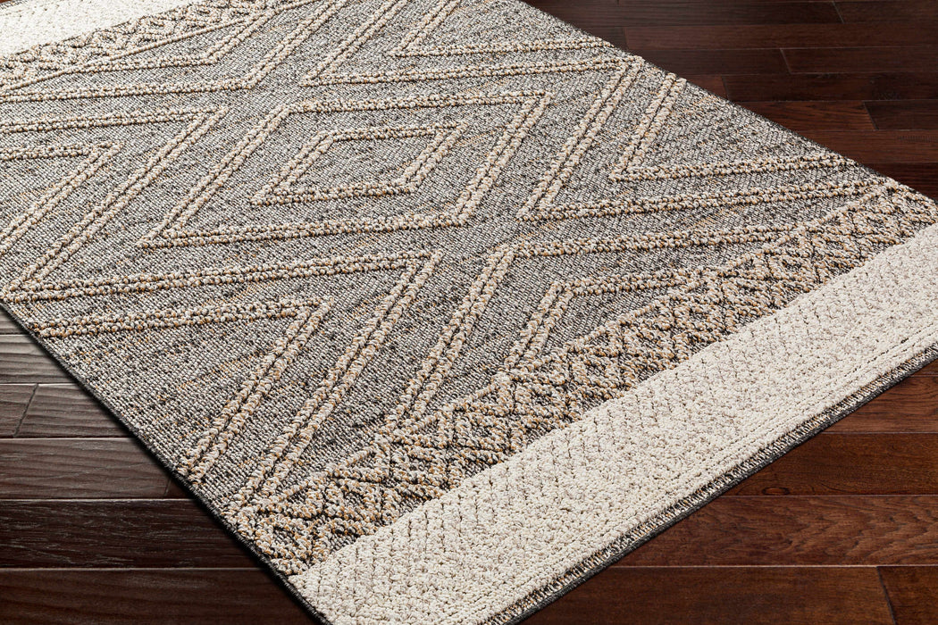 Hauteloom Beige Charcoal Areli Area Rug