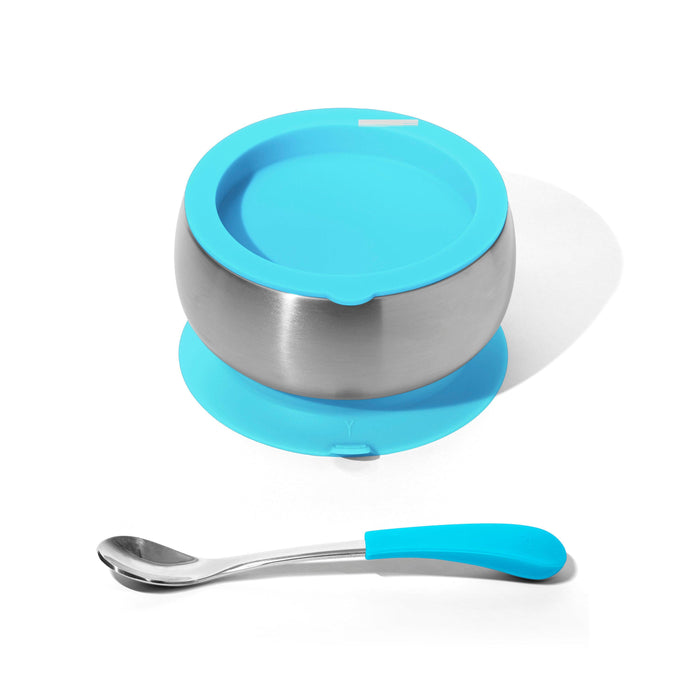 Avanchy Stainless Steel Baby Suction Bowl + Spoon