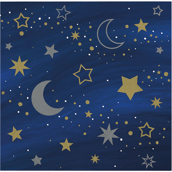 Party Decorations Starry Night Beverage Napkin 16ct