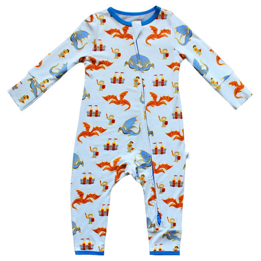 Free Birdees Steel Blue Dragons & Knights Coverall (0-3T)