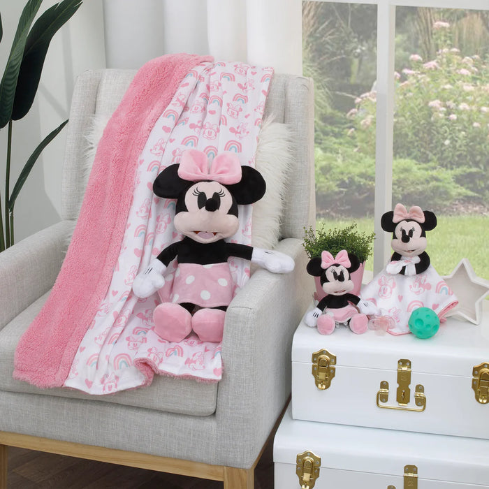 Disney Minnie Mouse with Polka Dot Skirt Plush Buddy Pacifier Holder