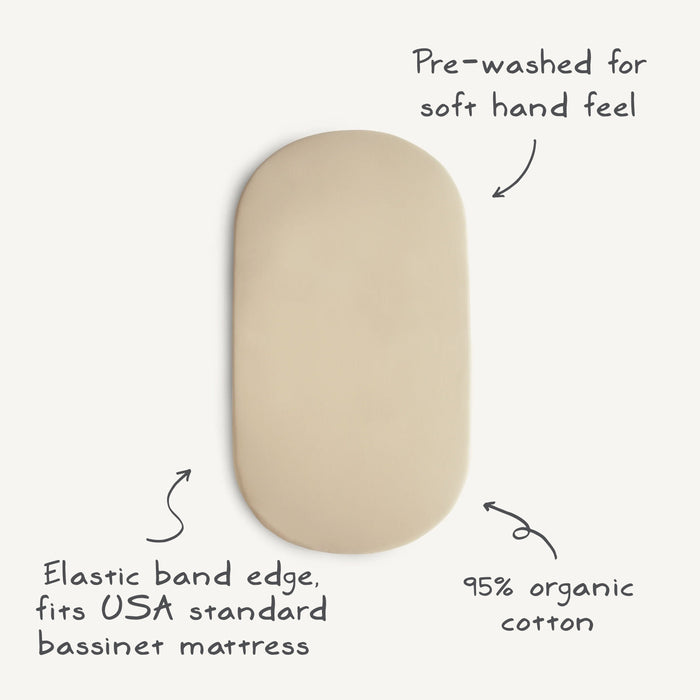 Mushie Stretchy Bassinet Sheet