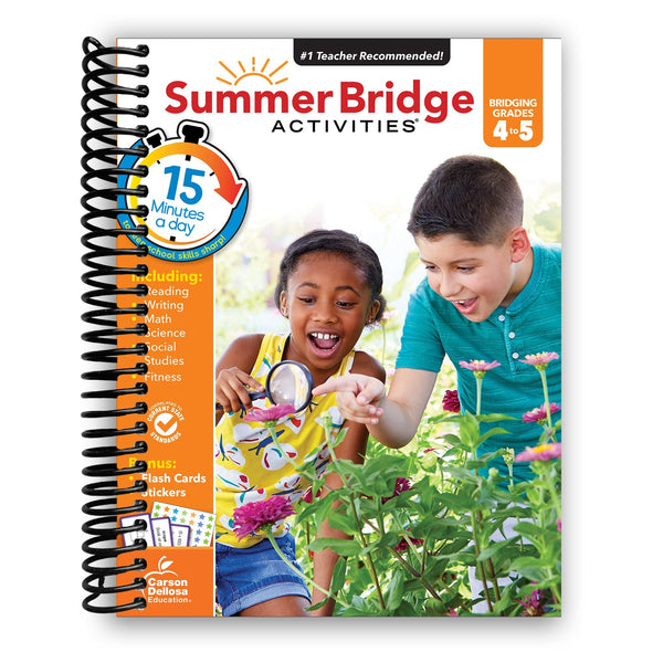 Lay it Flat Summer Bridge Activities Workbook‚ÄïBridging Grades 4 to 5 in Just 15 Minutes a Day (Spiral Bound)