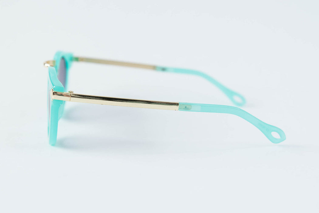 Babeehive Goods Toddler & Kid Gold Accent Sunglasses - Teal