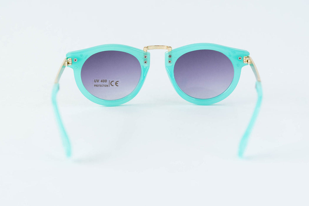 Babeehive Goods Toddler & Kid Gold Accent Sunglasses - Teal