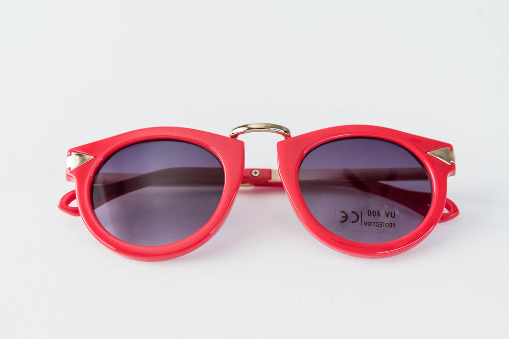 Babeehive Goods Toddler & Kid Gold Accent Sunglasses - Red