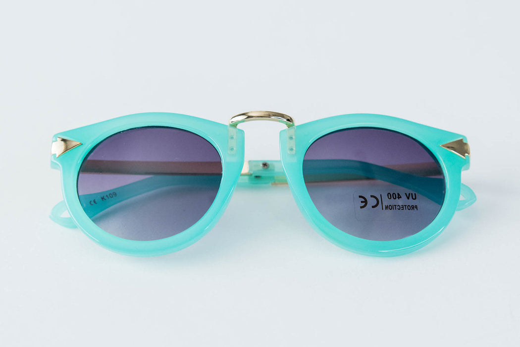 Babeehive Goods Toddler & Kid Gold Accent Sunglasses - Teal