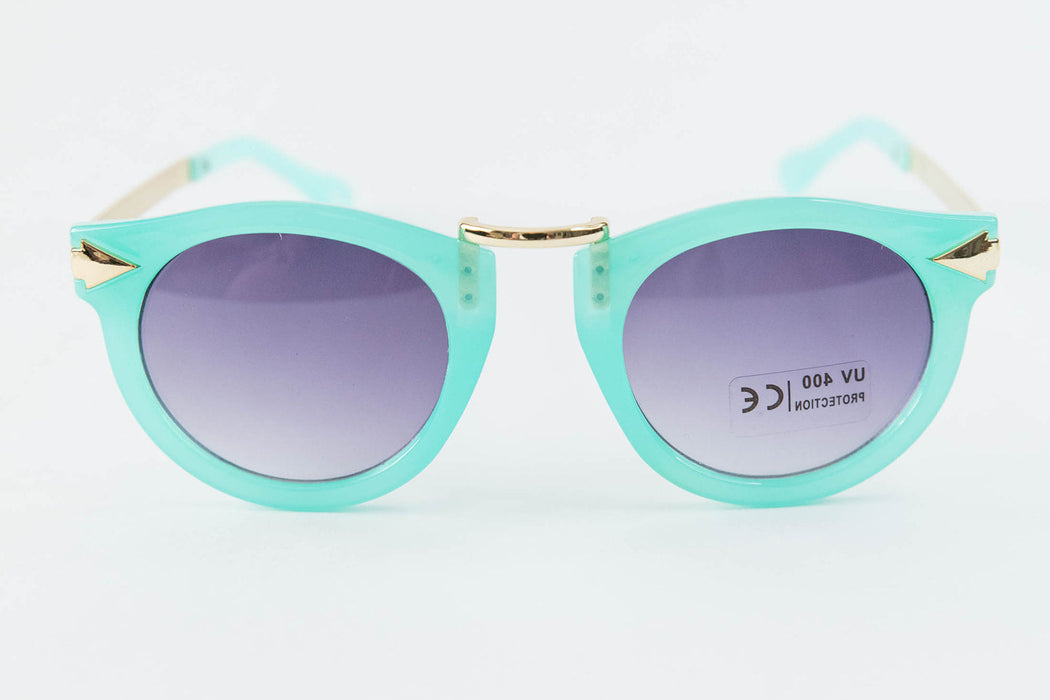 Babeehive Goods Toddler & Kid Gold Accent Sunglasses - Teal