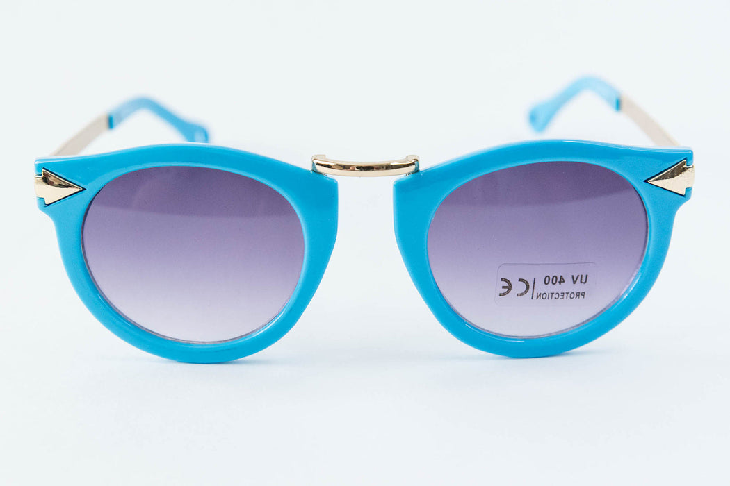 Babeehive Goods Toddler & Kid Gold Accent Sunglasses - Blue