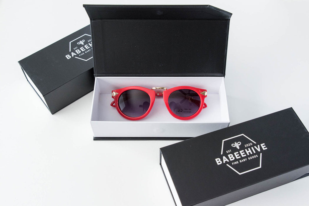 Babeehive Goods Toddler & Kid Gold Accent Sunglasses - Red