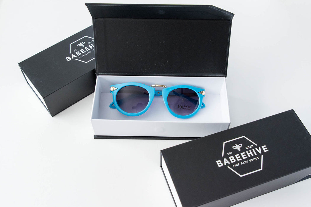 Babeehive Goods Toddler & Kid Gold Accent Sunglasses - Blue