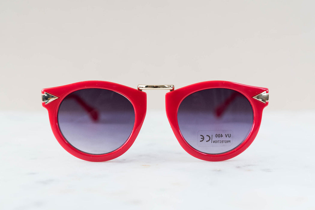 Babeehive Goods Toddler & Kid Gold Accent Sunglasses - Red