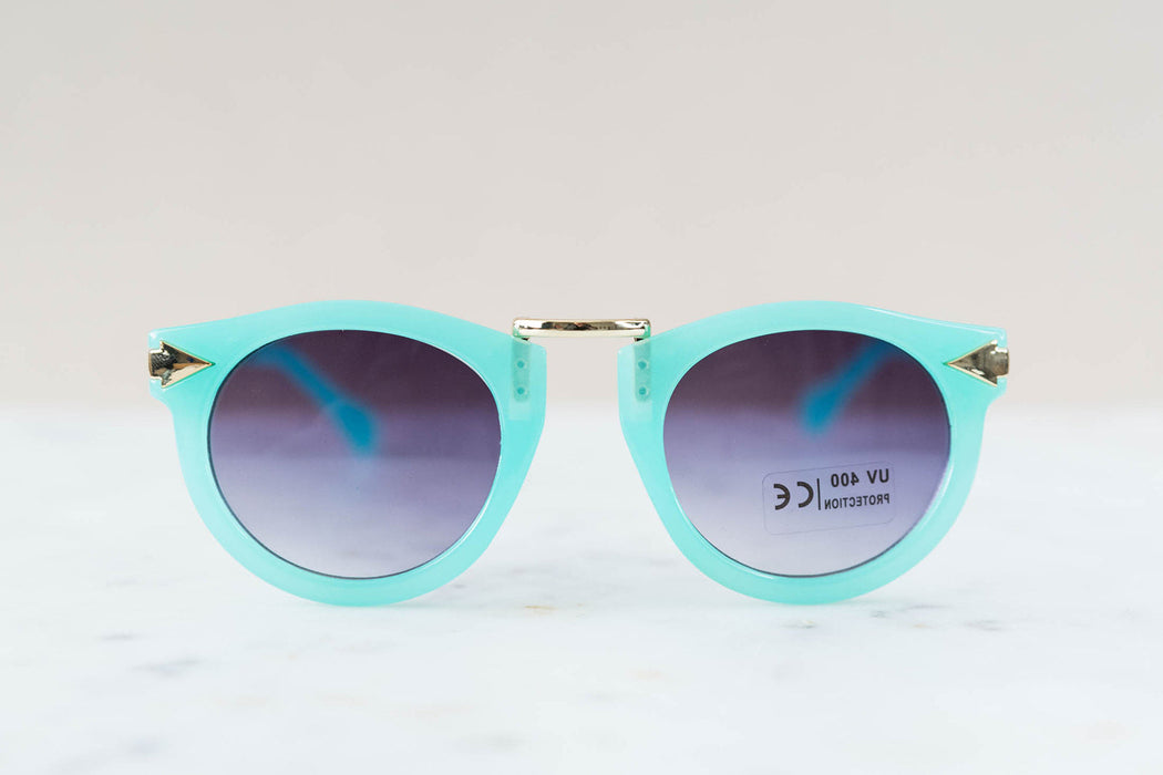 Babeehive Goods Toddler & Kid Gold Accent Sunglasses - Teal