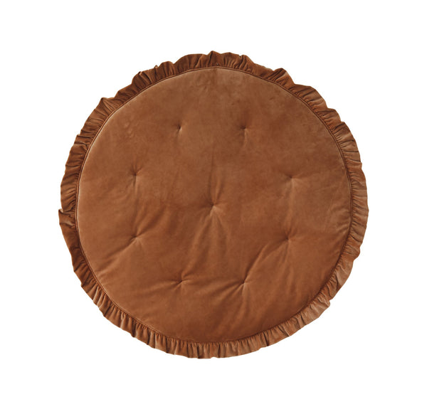 Moi Mili Soft Velvet “Caramel” Mat with Frill