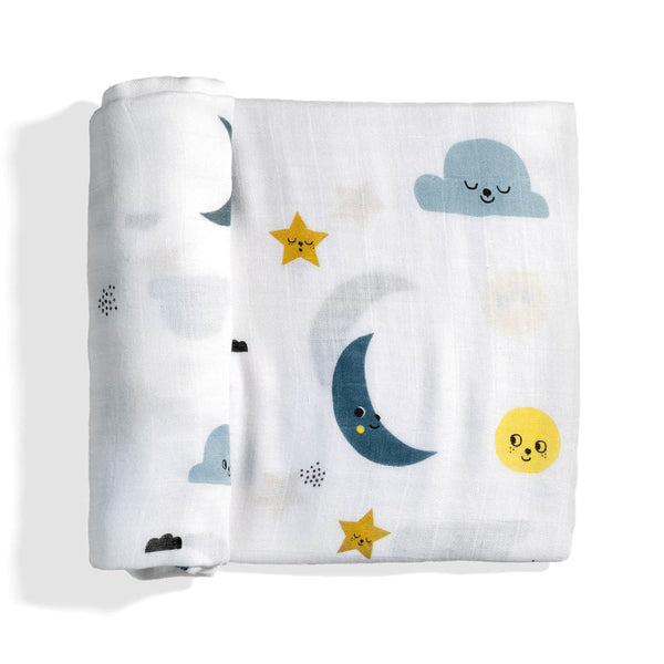 Rookie Humans Moon and stars bamboo swaddle